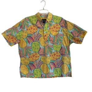 CHUBBIES The Nutter Hawaiian Pinepple Print Pullover Cotton Size Medium